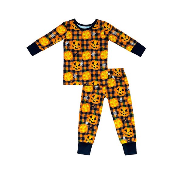 Jack-O'-Lantern Halloween Bamboo Toddler Pajama Set - Picture 1 of 1